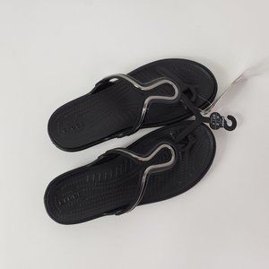 Crocs Sandals Sanrah Metalblock Flat Flip Thong